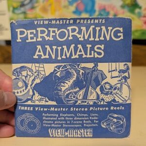 Vintage 1950s View Master-Performing Animals Reels In Original Package - 3 Reels